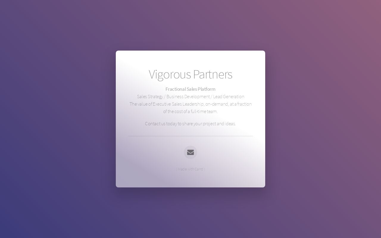 Carrd profile picture for @vigorous